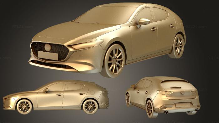 Автомобили и транспорт (Мазда 3 2019, CARS_2403) 3D модель для ЧПУ станка